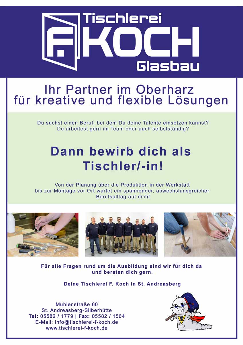Ausbildung als Tischler/-in